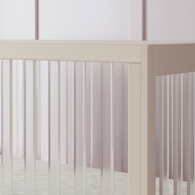 Harlow Acrylic 3-In-1 Convertible Crib With Toddler Bed Conversion Kit, Washed Natural - Cribs - 7