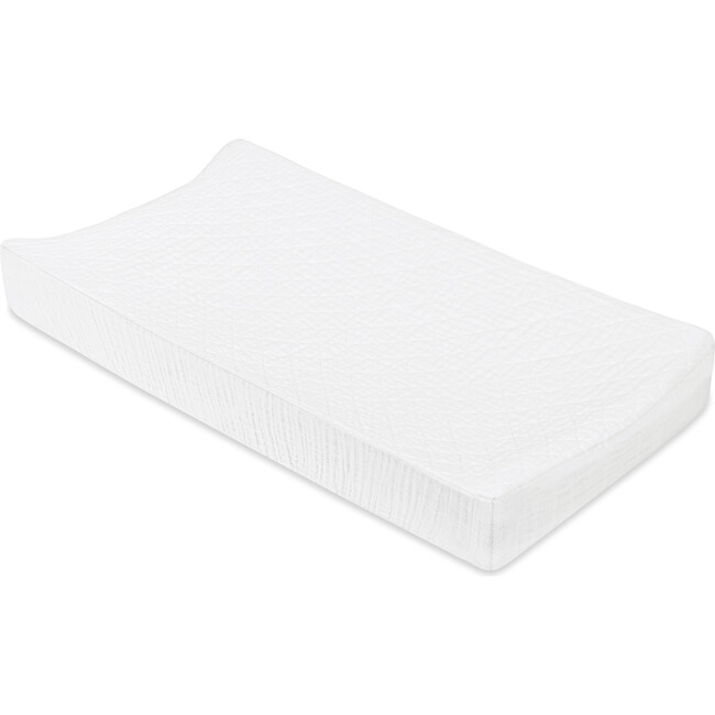Quilted Changing Pad Cover in White