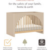 Moab 3-in-1 Convertible Crib in Taupe / Ash - Cribs - 8