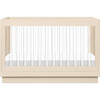 Harlow Acrylic 3-In-1 Convertible Crib With Toddler Bed Conversion Kit, Washed Natural - Cribs - 8