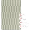 All-Stages GOTS Certified Organic Muslin Cotton Bassinet Sheet, Moss Stripe - Crib Sheets - 5 - thumbnail