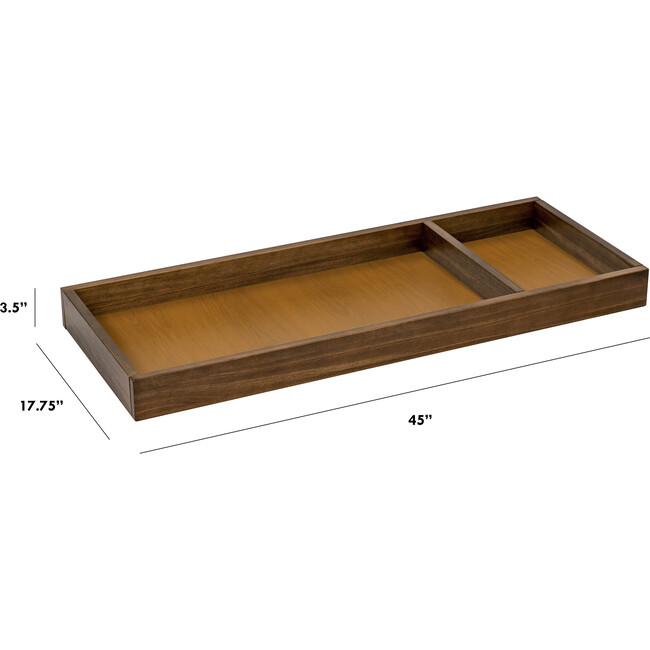 Universal Wide Removable Changing Tray, Natural Walnut
