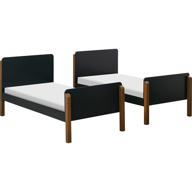 Tiptoe Bunk Bed, Black & Natural Walnut
