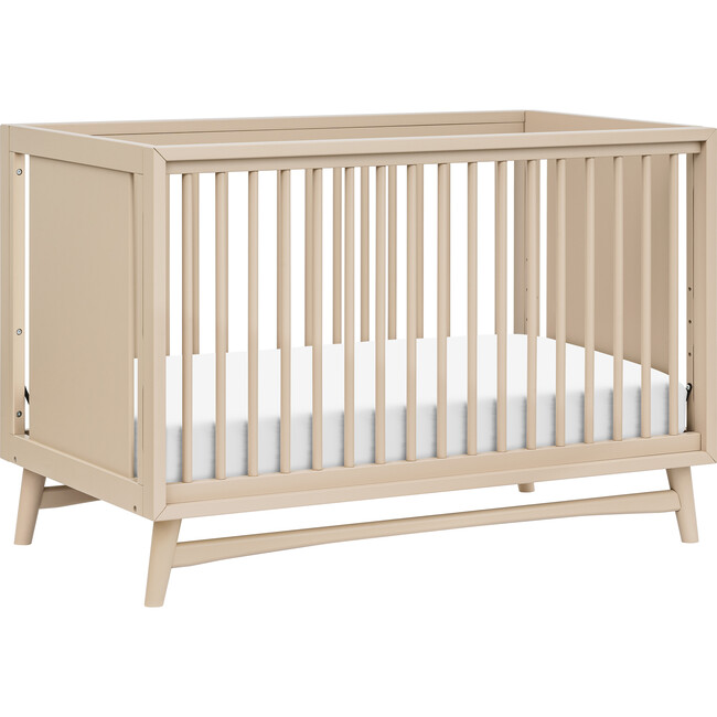 Peggy 3-In-1 Convertible Crib With Toddler Bed Conversion Kit, Taupe - Cribs - 1