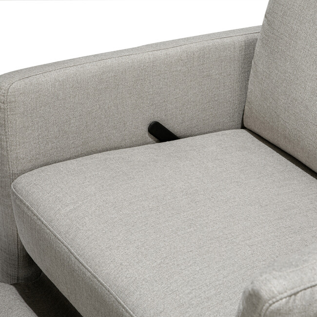 Ethan Swivel Recliner, Grey Linen - Nursery Chairs - 11