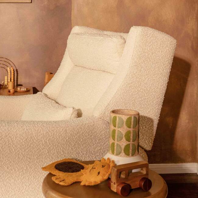 Kiwi Plus Power Recliner and Swivel Glider with Power Adjustable Headrest and USB Port in Performance Ivory Boucle - Glider - 8