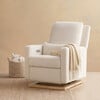Sigi Electronic Recliner & Glider With USB Port, Ivory Boucle & Light Wood Base - Nursery Chairs - 2 - thumbnail