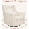 Kiwi Plus Power Recliner and Swivel Glider with Power Adjustable Headrest and USB Port in Performance Ivory Boucle - Glider - 9 - thumbnail
