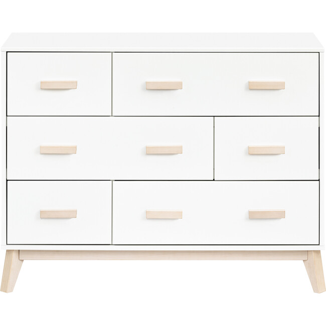 Scoot 6-Drawer Dresser, White & Washed Natural - Dressers - 4