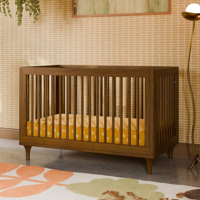 Lolly 3-In-1 Convertible Crib With Toddler Bed Conversion Kit, Natural Walnut - Cribs - 10