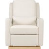 Sigi Electronic Recliner & Glider With USB Port, Ivory Boucle & Light Wood Base - Nursery Chairs - 3 - thumbnail