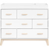 Scoot 6-Drawer Dresser, White & Washed Natural - Dressers - 5