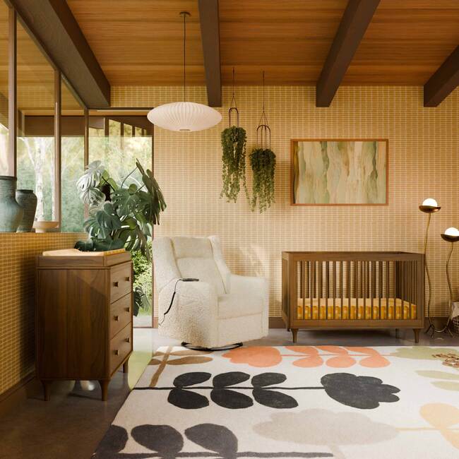 Lolly 3-In-1 Convertible Crib With Toddler Bed Conversion Kit, Natural Walnut - Cribs - 11