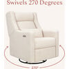 Kiwi Plus Power Recliner and Swivel Glider with Power Adjustable Headrest and USB Port in Almond Teddy Loop - Glider - 10 - thumbnail