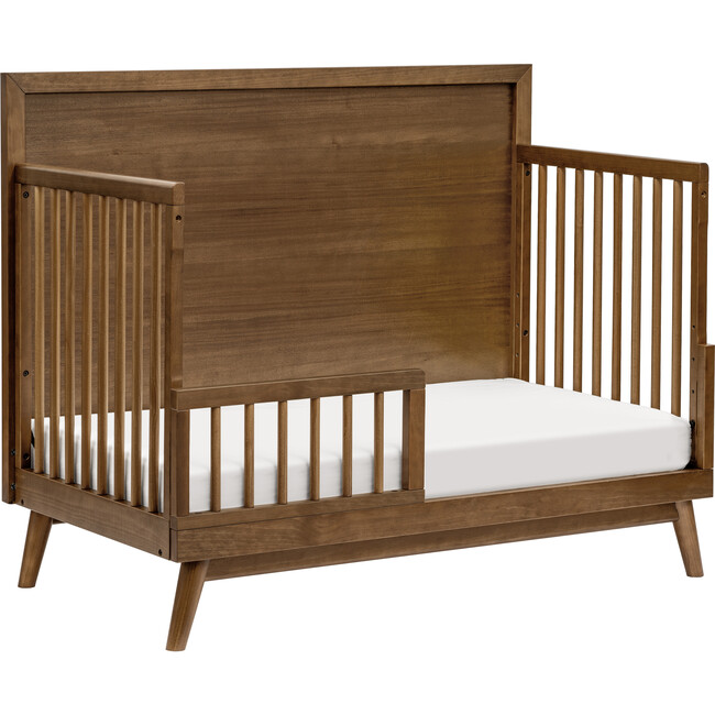 Palma 4-In-1 Convertible Crib With Toddler Bed Conversion Kit, Natural Walnut - Cribs - 4