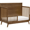 Palma 4-In-1 Convertible Crib With Toddler Bed Conversion Kit, Natural Walnut - Cribs - 4