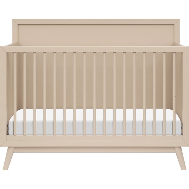 Palma 4-In-1 Convertible Crib With Toddler Bed Conversion Kit, Taupe - Cribs - 4