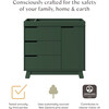 Hudson 3-Drawer Changer Dresser with Removable Changing Tray in Forest Green - Dressers - 7 - thumbnail