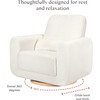 Tuba Extra Wide Swivel Glider, Ivory Corduroy & Light Wood Base - Nursery Chairs - 6 - thumbnail