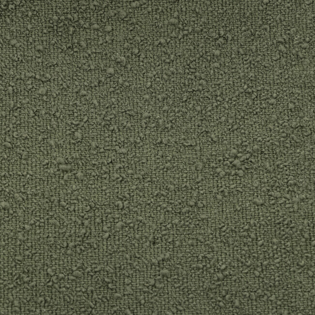 Kiwi Gliding Ottoman, Olive Boucle With Light Wood Base