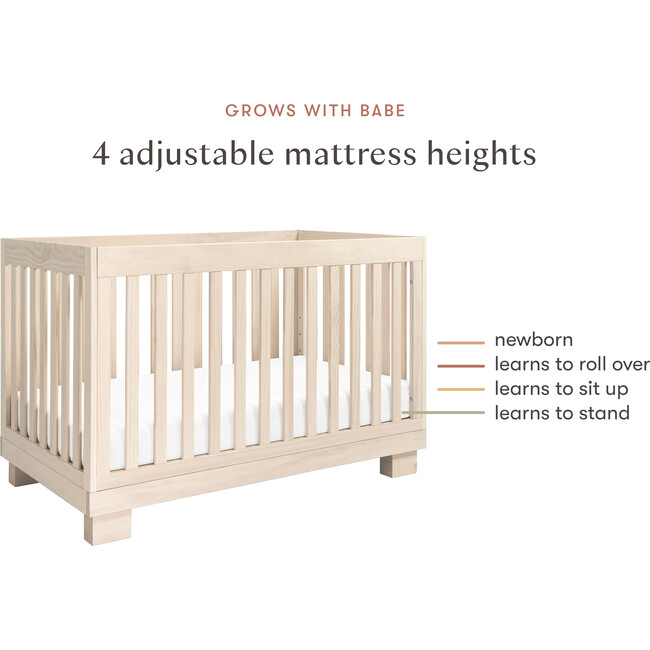Modo 3-In-1 Convertible Crib & Toddler Bed Conversion Kit, Washed Natural - Cribs - 4