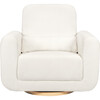 Tuba Extra Wide Swivel Glider, Ivory Corduroy & Light Wood Base - Nursery Chairs - 7 - thumbnail