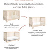 Modo 3-In-1 Convertible Crib & Toddler Bed Conversion Kit, Washed Natural - Cribs - 5