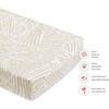 Organic Muslin Cotton Quilted Changing Pad Cover, Oat Stripe - Changing Pads - 4 - thumbnail