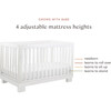 Modo 3-In-1 Convertible Crib with Toddler Bed Conversion Kit, White - Cribs - 6