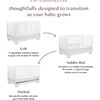 Modo 3-In-1 Convertible Crib with Toddler Bed Conversion Kit, White - Cribs - 7