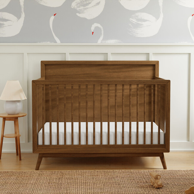 Palma 4-In-1 Convertible Crib With Toddler Bed Conversion Kit, Natural Walnut - Cribs - 8