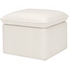 Cali Eco-Performance Fabric Storage Ottoman With USB Port, Cream Eco-Weave - Nursery Chairs - 1 - thumbnail