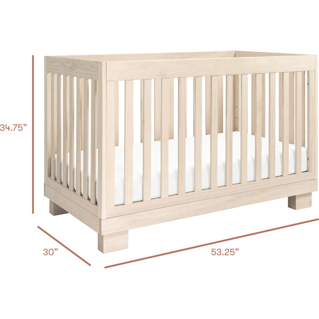 Modo 3-In-1 Convertible Crib & Toddler Bed Conversion Kit, Washed Natural - Cribs - 8