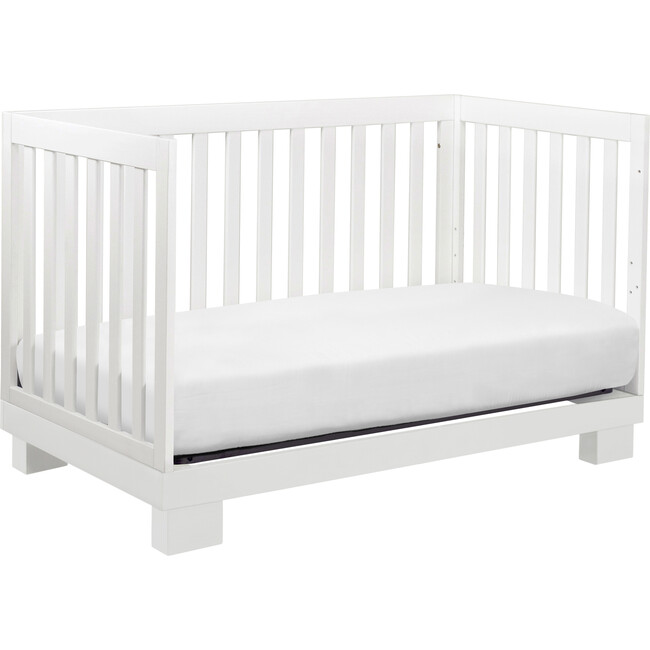 Modo 3-In-1 Convertible Crib with Toddler Bed Conversion Kit, White - Cribs - 9