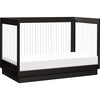 Harlow Acrylic 3-In-1 Convertible Crib & Toddler Bed Conversion Kit, Black With Black Base & Acrylic Slats - Cribs - 5 - thumbnail