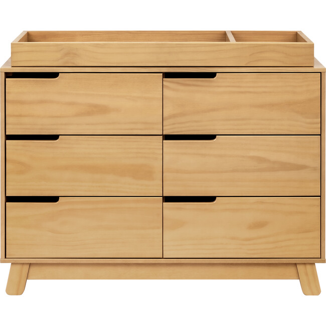Hudson 6-Drawer Assembled Double Dresser, Honey - Dressers - 5