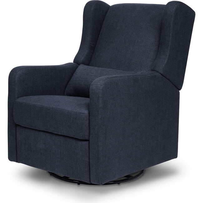 Arlo Recliner and Swivel Glider, Navy Linen - Nursery Chairs - 1