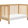Gelato 4-in-1 Convertible Crib With Toddler Bed Conversion Kit, Honey & Vegan Tan Leather Feet - Cribs - 5 - thumbnail