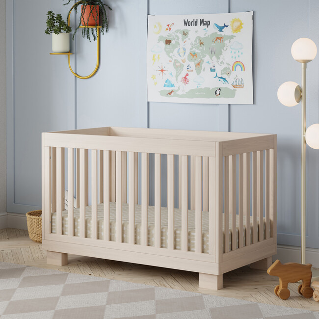 Modo 3-In-1 Convertible Crib & Toddler Bed Conversion Kit, Washed Natural - Cribs - 10