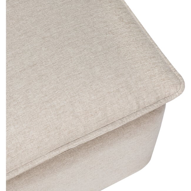 Cali Eco-Performance Fabric Storage Ottoman With USB Port, Beach Eco-Weave - Nursery Chairs - 4