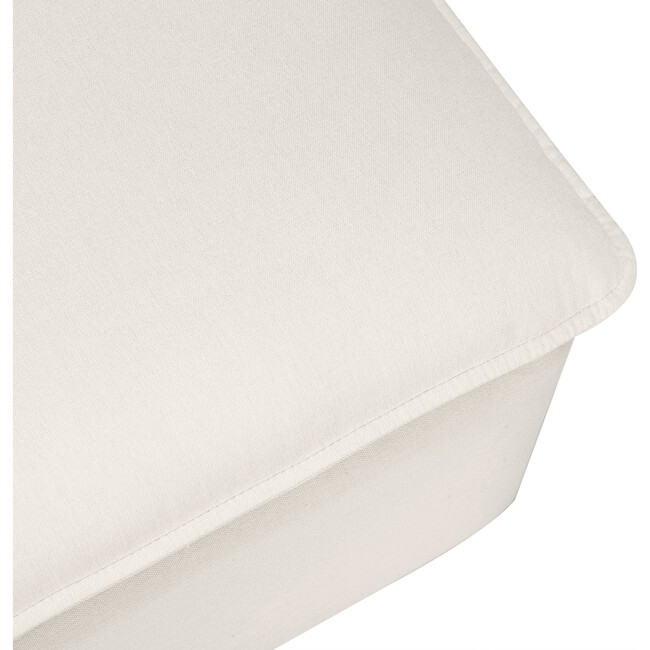Cali Eco-Performance Fabric Storage Ottoman With USB Port, Cream Eco-Weave - Nursery Chairs - 5