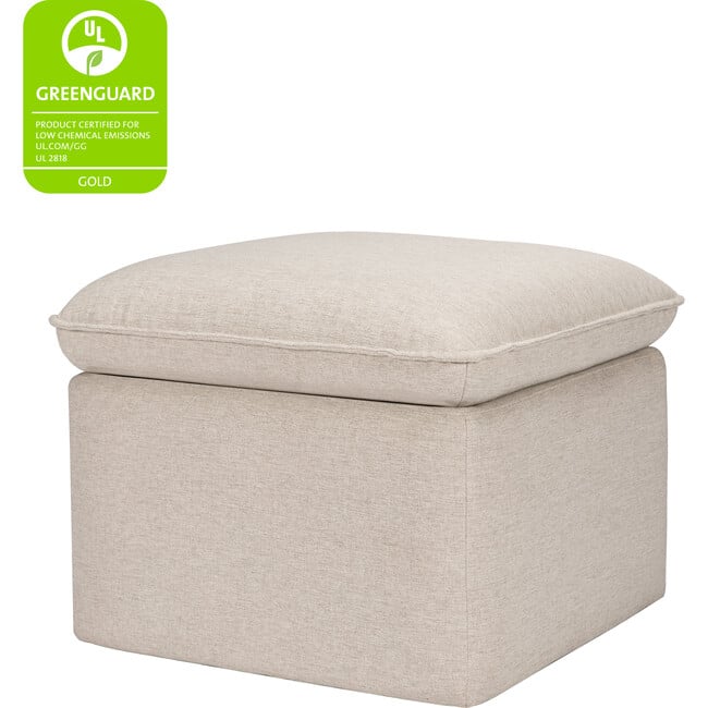 Cali Eco-Performance Fabric Storage Ottoman With USB Port, Beach Eco-Weave - Nursery Chairs - 5