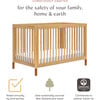 Gelato 4-in-1 Convertible Crib With Toddler Bed Conversion Kit, Honey & Vegan Tan Leather Feet - Cribs - 8 - thumbnail