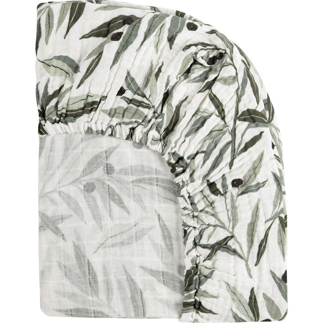 All-Stages Midi Crib Sheet, Olive Branches - Crib Sheets - 4