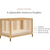 Gelato 4-in-1 Convertible Crib With Toddler Bed Conversion Kit, Honey & Vegan Tan Leather Feet - Cribs - 9 - thumbnail