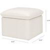 Cali Eco-Performance Fabric Storage Ottoman With USB Port, Cream Eco-Weave - Nursery Chairs - 7