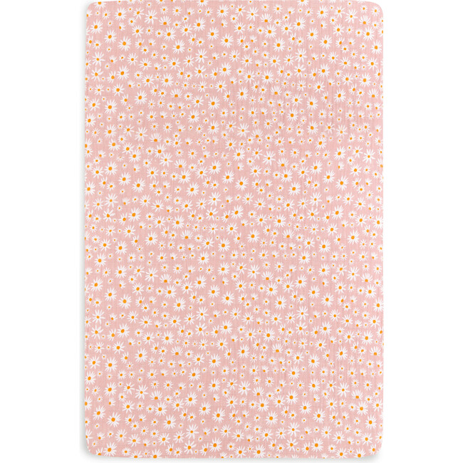 Organic Muslin Cotton Mini Crib Sheet, Daisy