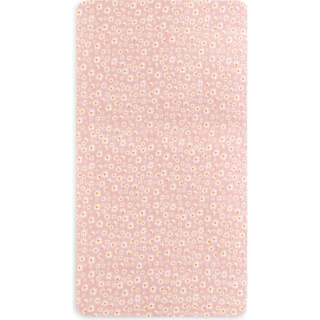 Organic Muslin Cotton Crib Sheet, Daisy