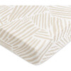 Organic Muslin Cotton Mini Crib Sheet, Oat Stripe - Crib Sheets - 3 - thumbnail