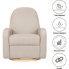 Nami Electronic Recliner & Swivel Glider Recliner With USB Port, Performance Beach Eco-Weave & Light Wood Base - Nursery Chairs - 2